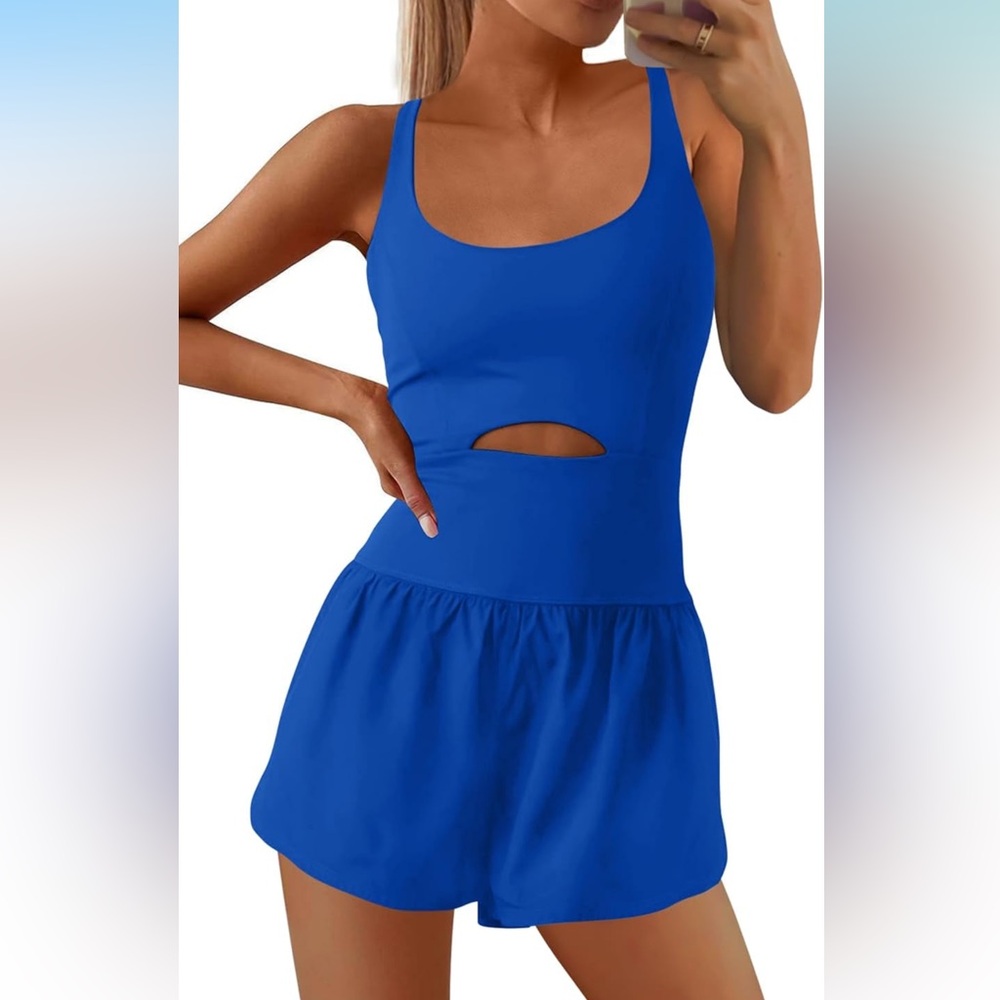 Blue Athletic Romper